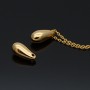 13:6mm Tiny Teardrop Dangle Charms, 16K gold plated