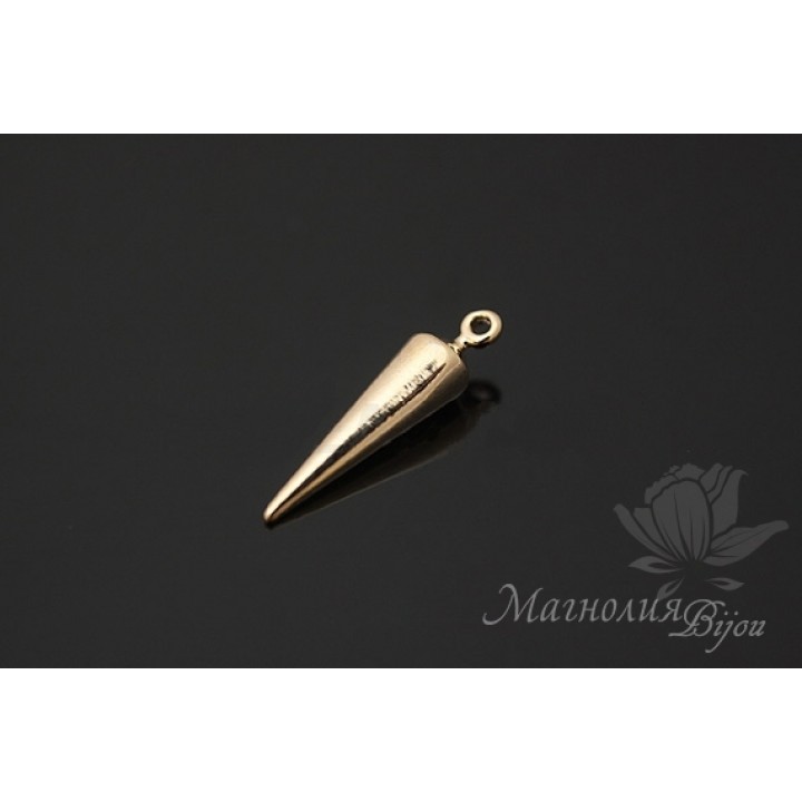 Pendant Cone 14mm, 14 carat gold plated