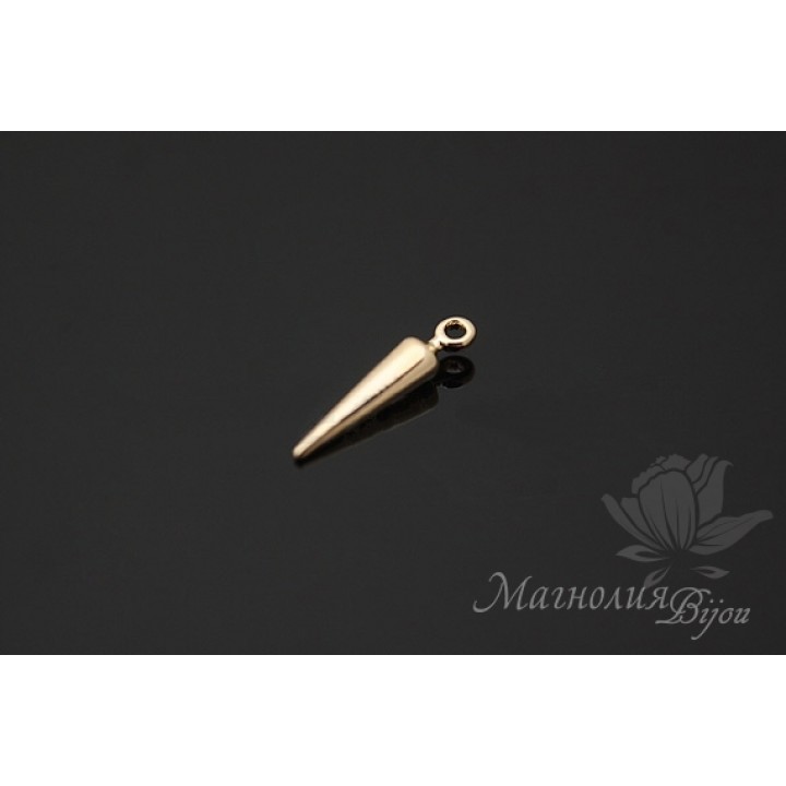 Pendant Cone 10mm, 14 carat gold plated