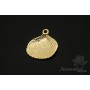 Mini scallop pendant, 14k gold plated