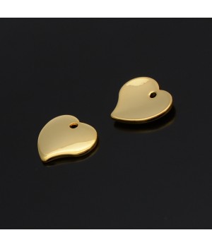 Подвеска Сердце 12мм, позолота 16К
