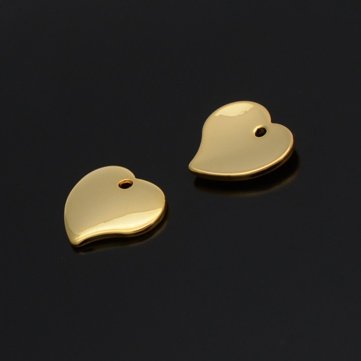 Colgante Corazón 12mm, baño de oro de 16K