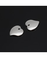 Colgante Corazón 12mm, baño de rodio