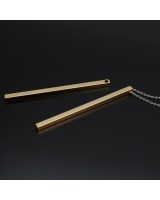 Colgante Palillo 62mm, baño de oro de 16K