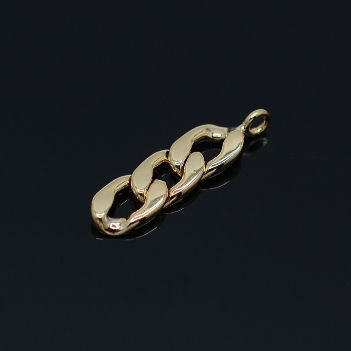 Chain link pendant, 16k gold plated