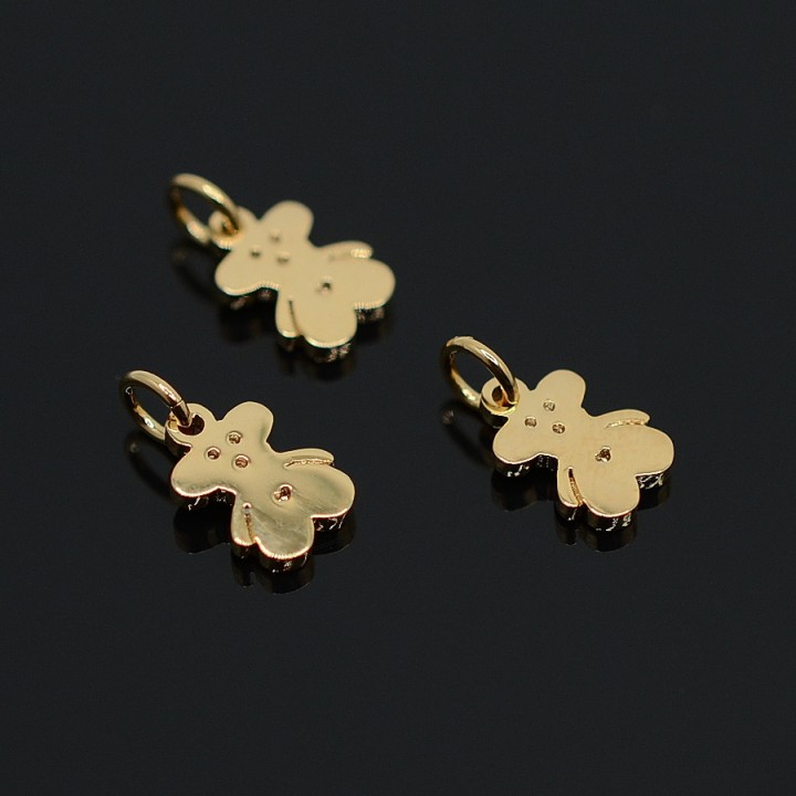 8mm Tiny Bear Charms, 14K gold plated