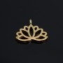 Pendant Lotus 12.5mm, 16k gold plated