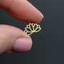 Pendant Lotus 12.5mm, 16k gold plated