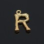 Initial Branch Pendant Letters 14mm, 16K gold plated