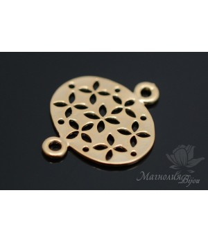 Connector "Flora", 14 carat gold plated