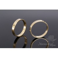 20mm 2 Hole Round Ring, 14K gold plated