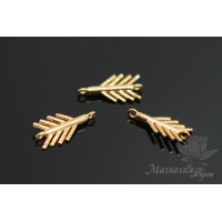 Conector "Ramita", baño de oro 16K