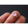 Коннектор "Розовый кварц crystal", родиевое покрытие