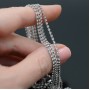 Strass chain Crystal 001 1.5mm rhodium plated, length 10cm