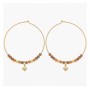 Circle earrings, 16k gold plated