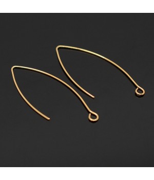 Earrings Hook 42mm, 14K gold plated