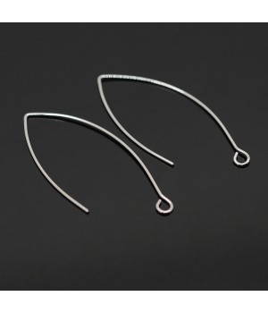 Earrings Hook 42mm, rhodium plated