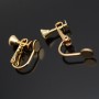 16K Real Gold Plated For Non-Pierced Ears Clip-on Earrings, 1 pair