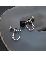 Rhodium Plated For Non-Pierced Ears Clip-on Earrings, 1 pair