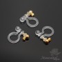 Bases for clips plastic, gold-plated 16 carat