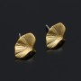Ginkgo studs, 16K gold plated