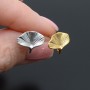 Ginkgo studs, 16K gold plated