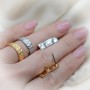 16K Real Gold plated Hammered Rectangle Earrings 6:21mm Titanium Post, 1 pair