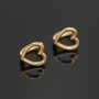 Earrings Rings Heart 9mm, gold plated 16K
