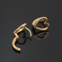 Earrings Rings Heart 9mm, gold plated 16K