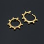 Earrings Rings with balls 14mm, gold plated 16K