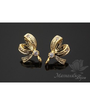 Coquette studs, 14 carat gold plated