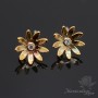 Studs Chamomile, 14 carat gold plated