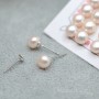 Pearls natural semi-perforated 6-6.5mm white, pair