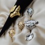 16K Real Gold plated Dragon Earrings 13:17mm Titanium Post, 1 pair