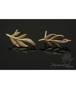 Rosemary studs, 14 carat gold plated
