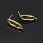 Studs Oval uneven 17mm, gilding 16 carats