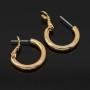 Earwires-rings 20mm with clasp, 16k gold plated