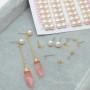 Studs 4mm with pin and eyelet, 14k gold plated