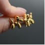Poodle studs, 16K gold plated