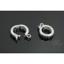 Bale round with clasp, rhodium plated