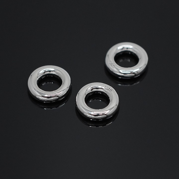 Ring 9:2mm, rhodium plated