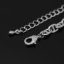 Chain Necklace Hermès 40cm+5cm, rhodium plated