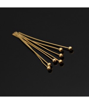 Ball pins 30:0.5mm 16k gold plated, 10 pieces