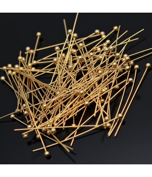 Ball pins 30:0.5mm 16k gold plated, 100 pieces