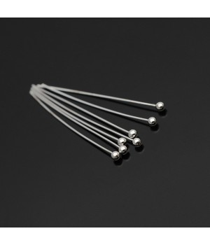 Bastón cabeza bola 30:0.5mm, baño de rodio