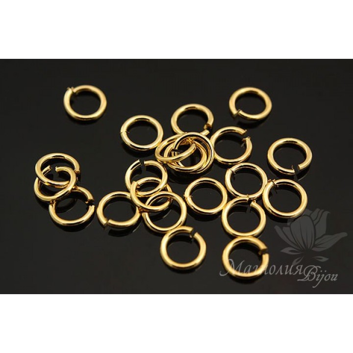 0.5:4mm 16K Gold plated Jump ring, 2 grams