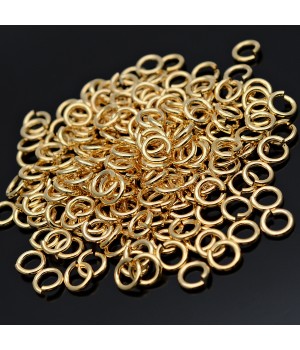 Anilla redonda 1.2x6.4mm baño de oro 16K, 20g