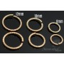 Twisted round ring 12mm gold-plated 16 carats, 10 pieces