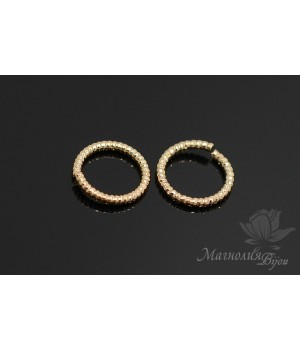Twisted round ring 8mm gold-plated 16 carats, 10 pieces