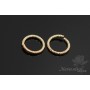 Twisted round ring 8mm gold-plated 16 carats, 10 pieces